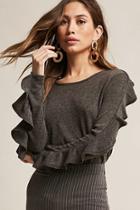 Forever21 Flounce Brushed Knit Top
