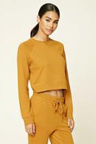 Forever21 Plus Women's  Sunset Gold French Terry Knit Pullover