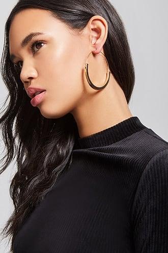 Forever21 Wide Infinity Hoop Earrings