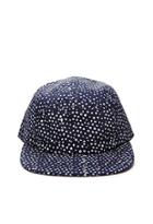 21 Men Navy & White Abstract Spot Five-panel Hat
