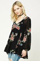 Forever21 Contemporary Rose Print Tunic