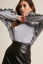 Forever21 Flounce Heather Knit Pullover