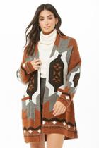Forever21 Tribal-inspired Open-front Cardigan
