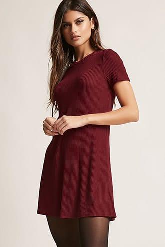 Forever21 Ribbed Heathered T-shirt Dress