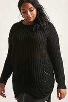 Forever21 Plus Size Distressed Open-knit Sweater