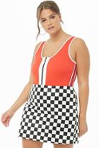 Forever21 Plus Size Faux Leather Checkered Mini Skirt