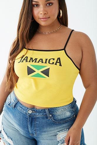 Forever21 Plus Size Jamaica Graphic Crop Cami