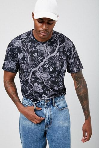 Forever21 Paisley Floral Print Tee
