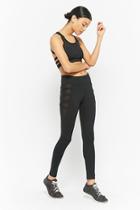 Forever21 Active Mesh-panel Lace-up Leggings