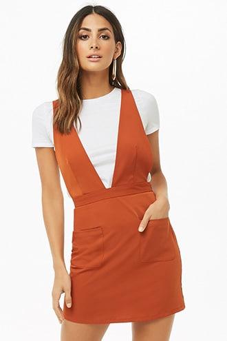 Forever21 Plunging Pinafore Dress