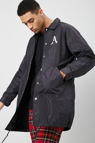 Forever21 A Graphic Longline Windbreaker