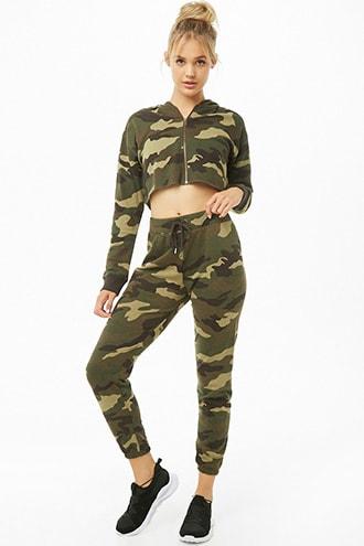 Forever21 Active Camo Print Joggers