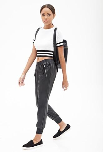 Forever21 Faux Leather Joggers