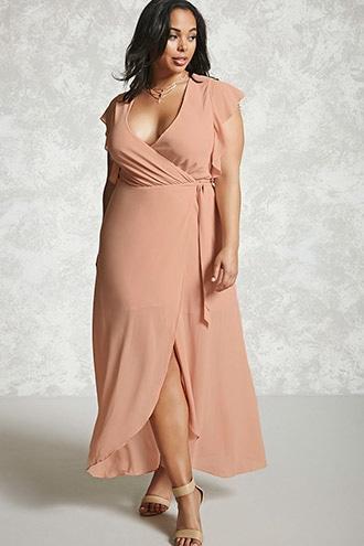 Forever21 Plus Size Surplice Maxi Dress