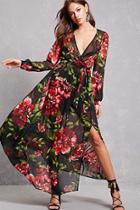 Forever21 Floral Chiffon Maxi Dress