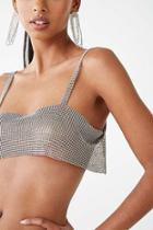 Forever21 Rhinestone Chainmail Crop Top