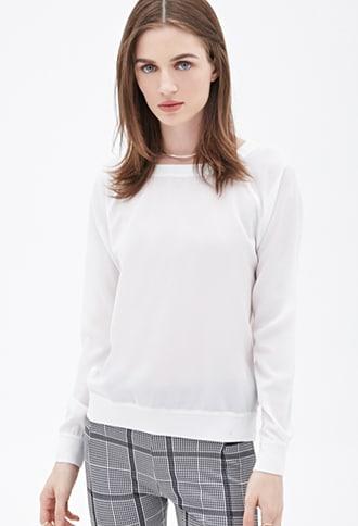 Forever21 Sheer Crepe Woven Blouse