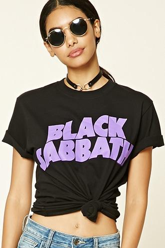 Forever21 Women's  Black Sabbath Graphic Band Tee