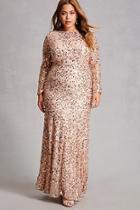 Forever21 Plus Size Sequin Mesh Gown