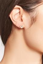 Forever21 Heart Cutout Stud Earrings