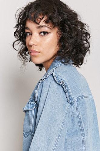 Forever21 Ruffle-trim Denim Jacket