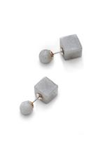 Forever21 Faux Stone Cube Dual Studs