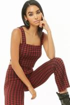Forever21 Gingham Crop Top & Trousers Set