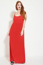 Forever21 Plus Women's  Coral Plus Size Cami Maxi Dress