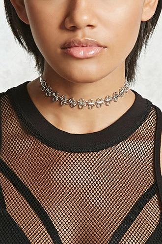Forever21 Clear Cutout Chain Choker