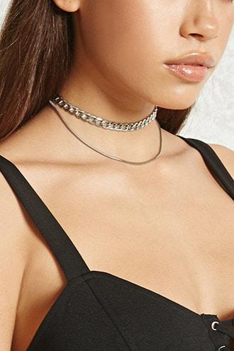 Forever21 Assorted Chain Choker Set