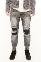 Forever21 Victorious Distressed Ribbed Panel Jeans