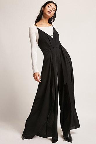Forever21 Slit-leg Palazzo Jumpsuit