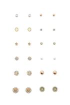 Forever21 Floral & Ball Stud Earring Set