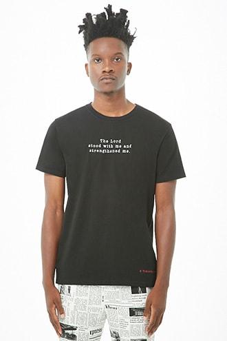 Forever21 The Lord Strengthened Me Graphic Tee