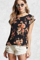 Forever21 Floral Print Crepe Top