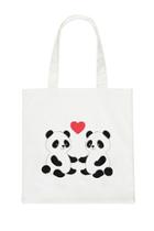 Forever21 Panda Heart Graphic Tote Bag
