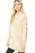 Forever21 Love Forever Graphic Velvet Hoodie Dress