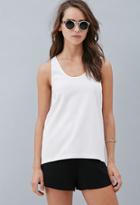 Forever21 Women's  Private Archives Perforated Tank (white)
