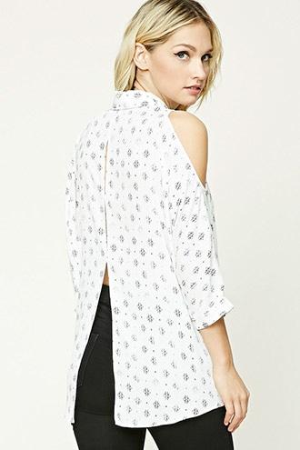 Forever21 Contemporary Tribal Print Top