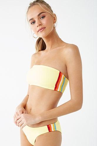 Forever21 Striped-trim Bikini Bottoms