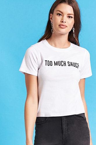 Forever21 Taco Bell Too Much Sauce Graphic Tee