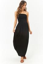 Forever21 Ruched Strapless Maxi Dress