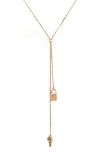 Forever21 Lock And Key Charm Necklace