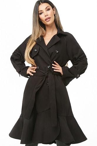 Forever21 Textured Faux Leather-trim Blazer