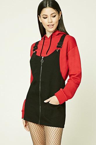 Forever21 Ring Zipper Overall Dress