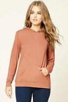 Forever21 Women's  Mauve Knit Hooded Pullover
