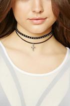 Forever21 Studded Faux Suede Choker Set