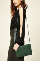 Forever21 Green Studded Faux Leather Crossbody