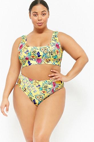 Forever21 Plus Size Kulani Kinis Floral Bikini Bottoms