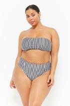 Forever21 Plus Size Kulani Kinis Striped High-waist Bikini Bottoms